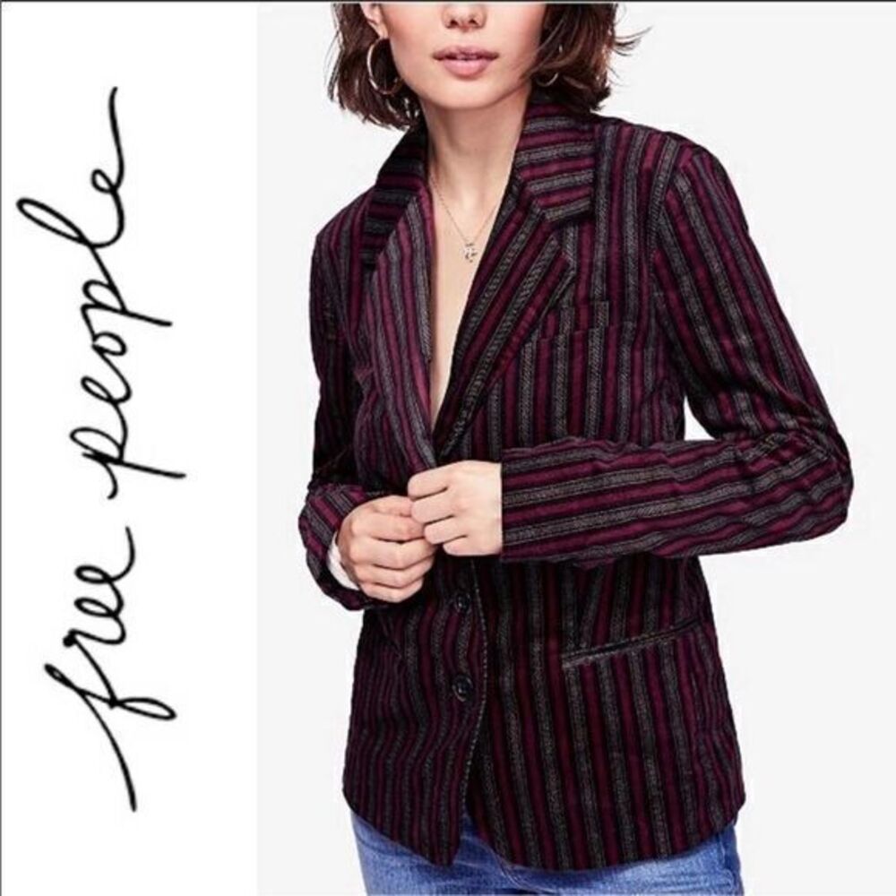 Free People Stripped B-line Blazer NWT size XSmall